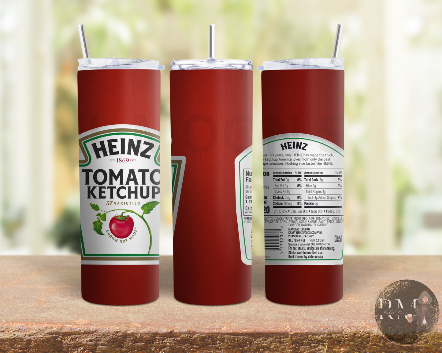 Ketchup and Mustard Drink Tumbler 20 oz