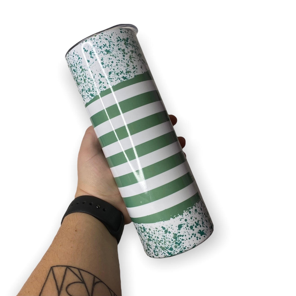 Weed Flag Drink Tumbler 20 oz, flower, green, distressed, stoner, stoned, high, marijuana