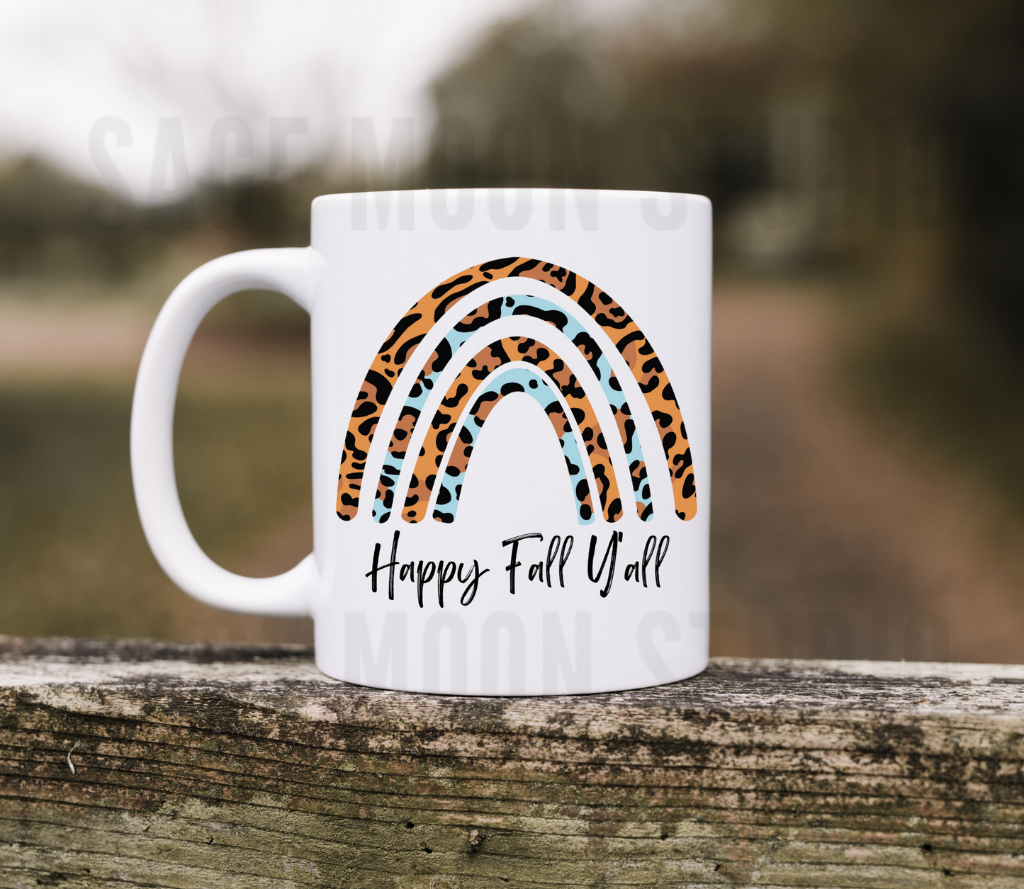Happy Fall Y'all Ceramic Mug 12 oz