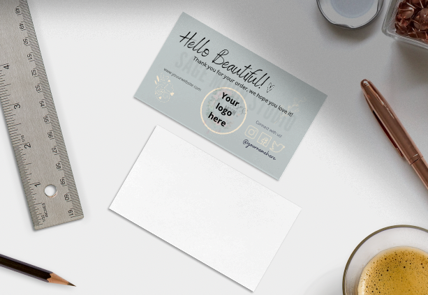 Thank You Business Card Editable Template for Canva - Digital only