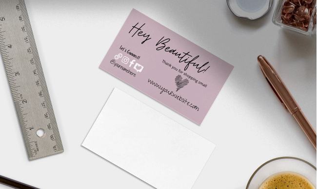 Thank You Business Card Editable Template - Digital only