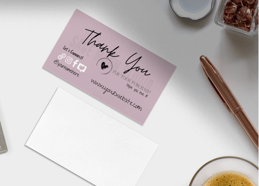 Hello Beautiful Thank You Card for Canva - DIGITAL FILE ONLY