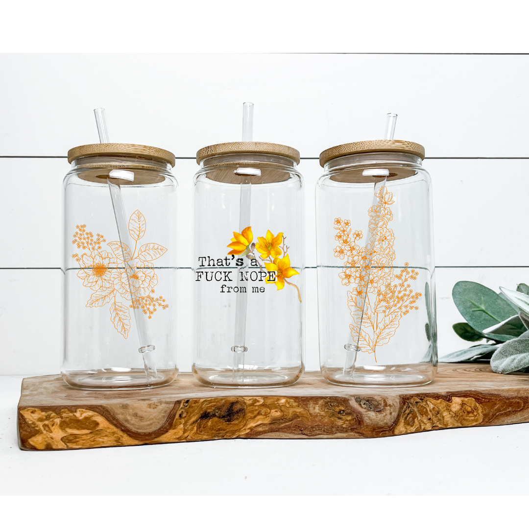 That’s a F Nope From Me Glass Mug