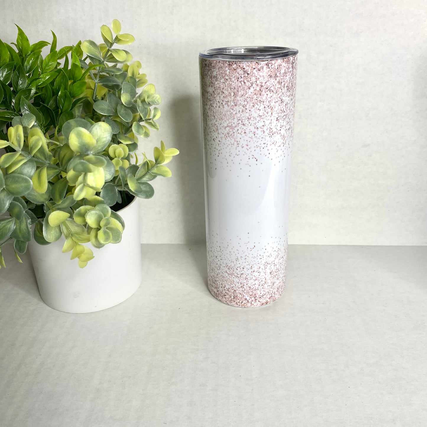 Stay Humble, Hustle Hard Pink Glitter Tumbler