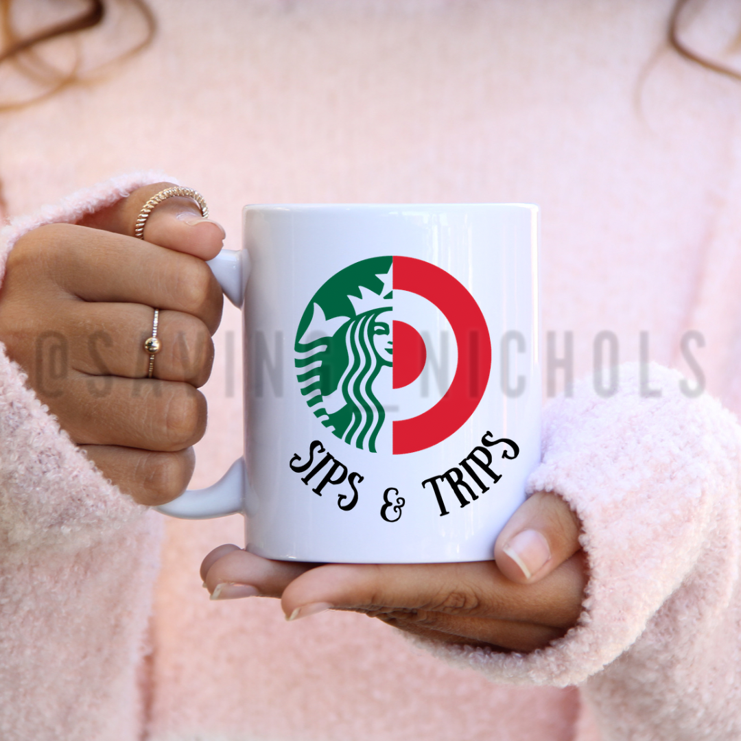 Sips & Trips 11oz Coffee Cup