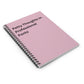 Spiral Notebook — "Petty Thoughts in Professional Fonts" Pink Ruled Journal, Co Worker Gift, Office Humor