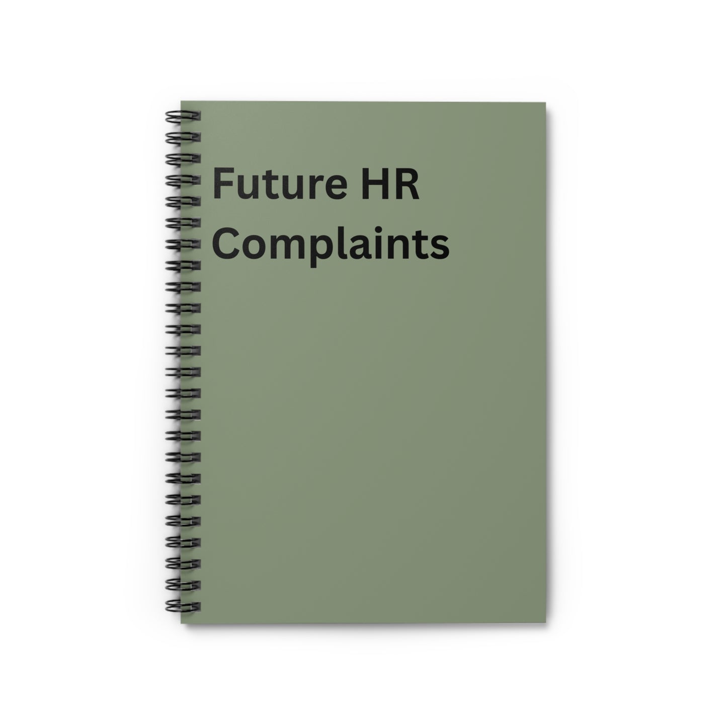 Notebook — “Future HR Complaints” Spiral Ruled Journal, Funny Co Worker Gift, Office Humor