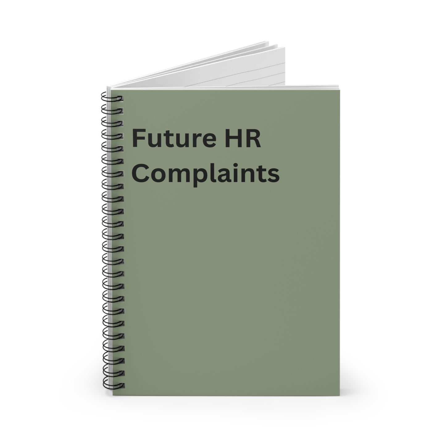 Notebook — “Future HR Complaints” Spiral Ruled Journal, Funny Co Worker Gift, Office Humor