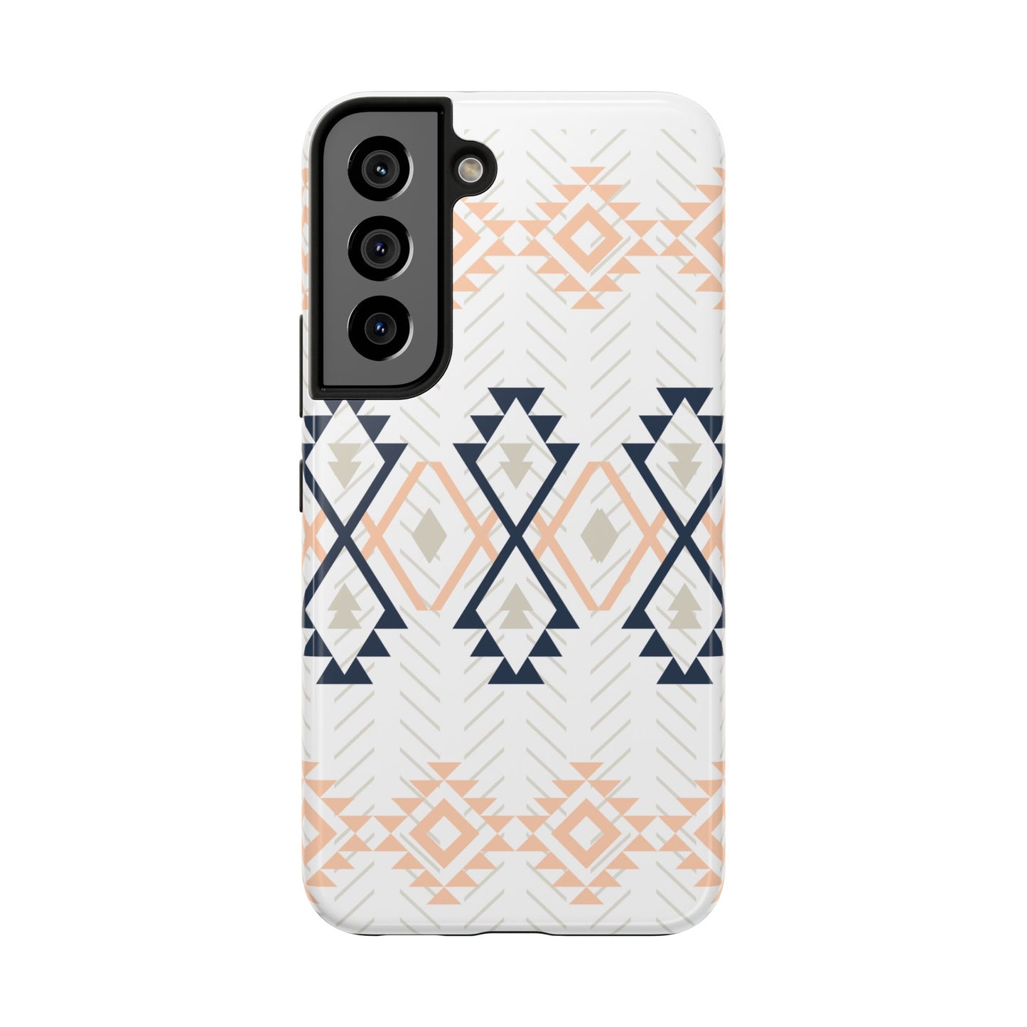 Stylish Geometric Tough Phone Case, Durable Phone Cover for Adventurers, Unique Gift for Her, Tribal Design Case, Boho Phone Accessories