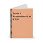 Spiral Notebook — "Tasks I Remembered at 3 AM" Peach Ruled Journal, Funny Friend Gift, Mom, Desk