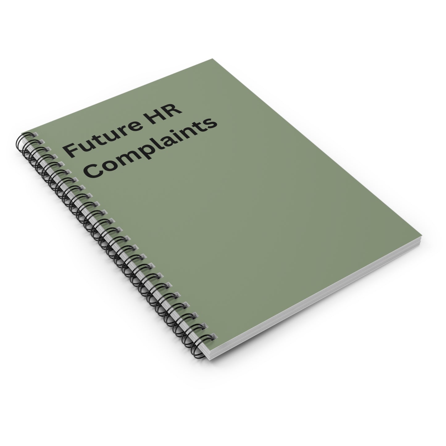 Notebook — “Future HR Complaints” Spiral Ruled Journal, Funny Co Worker Gift, Office Humor