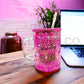 Overstimulated Moms Club 15oz Glitter Snowglobe Style Glass Mug with Handle