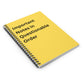 Yellow Spiral Notebook — "Important Notes in Questionable Order" Ruled Journal, Funny Office Humor, Co Worker Gift, Desk, Boss