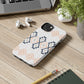 Stylish Geometric Tough Phone Case, Durable Phone Cover for Adventurers, Unique Gift for Her, Tribal Design Case, Boho Phone Accessories