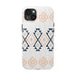 Stylish Geometric Tough Phone Case, Durable Phone Cover for Adventurers, Unique Gift for Her, Tribal Design Case, Boho Phone Accessories