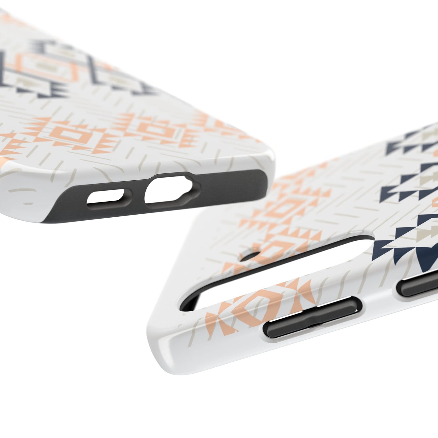 Stylish Geometric Tough Phone Case, Durable Phone Cover for Adventurers, Unique Gift for Her, Tribal Design Case, Boho Phone Accessories
