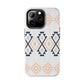 Stylish Geometric Tough Phone Case, Durable Phone Cover for Adventurers, Unique Gift for Her, Tribal Design Case, Boho Phone Accessories