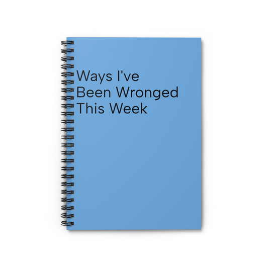 Weekly Reflection Spiral Notebook |  Journal for Self-Discovery, Personal Growth, Mental Health, Gift for Friends, Writing Prompt Diary, Funny Gift