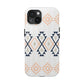 Stylish Geometric Tough Phone Case, Durable Phone Cover for Adventurers, Unique Gift for Her, Tribal Design Case, Boho Phone Accessories