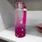 Christmas Vibes Santa Glass Water Bottle Pink Ombre