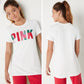 VS PINK White Bling Logo Tee