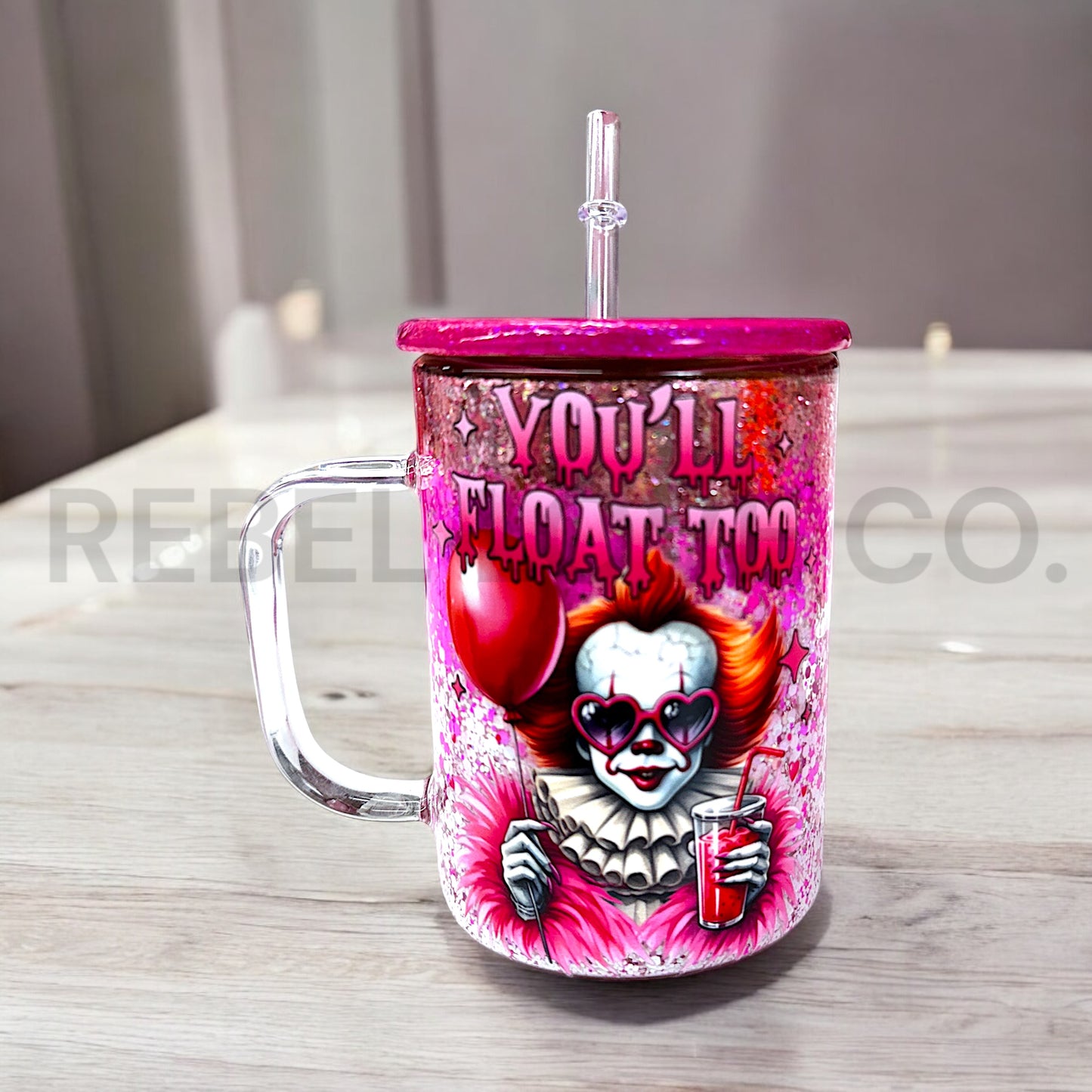 You’ll Float Too Halloween Glass Tumbler 15oz