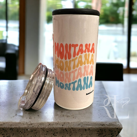Montana Skinny Can Cooler Tumbler 12oz Stainless Steel