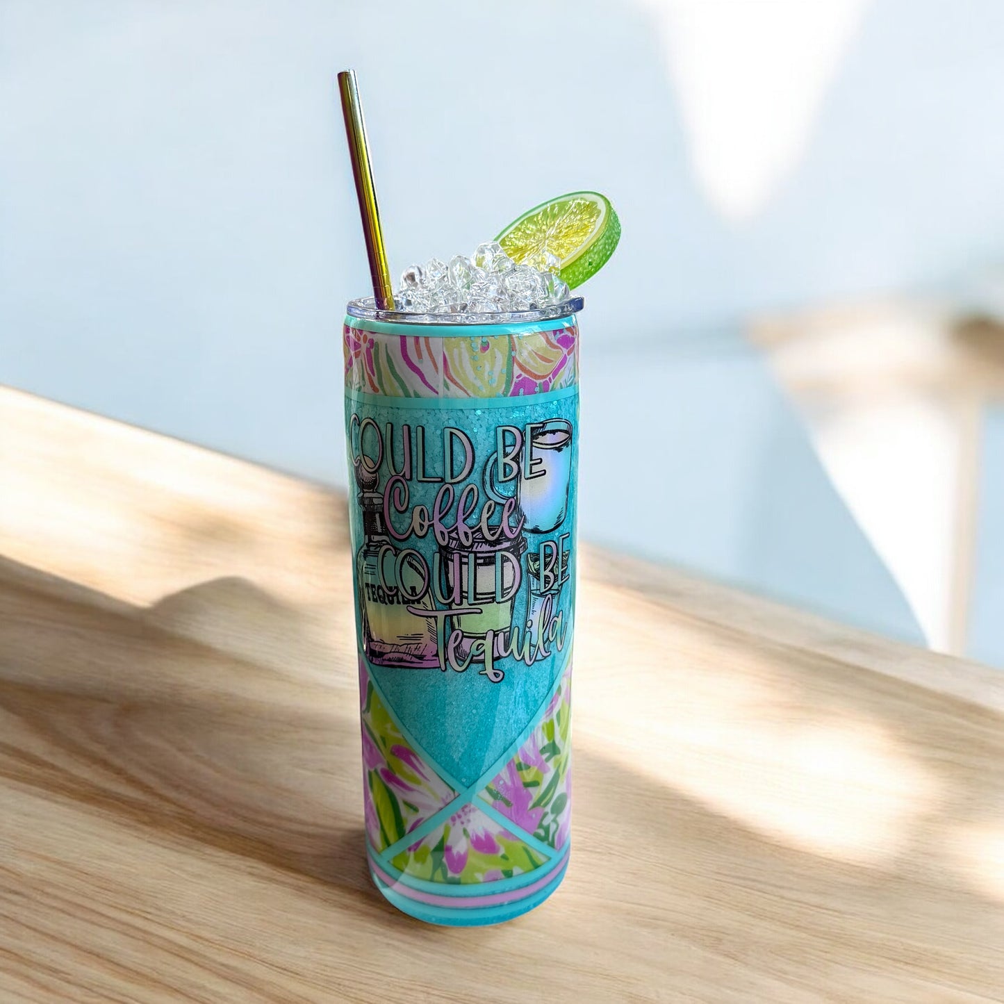 Could Be Coffee, Tequila Fake Ice Lid Tumbler