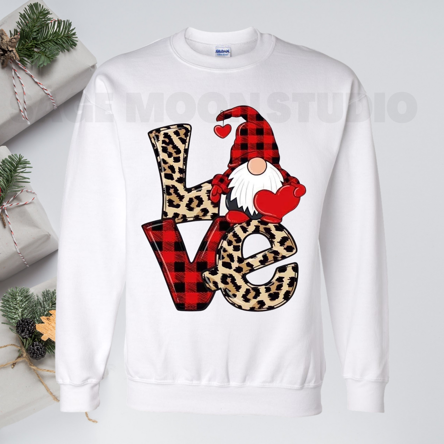 Love Leopard Gnome Sweatshirt